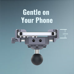 P100-B Outplorer Rearview Mirror Kit for Motorcycle Air-Suspension Holder Anti-Shake Airbag Protecting Phone Lens, 360° Free Vision for 4.7''-7.2'' Phone, Aluminum Alloy Holder