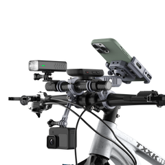 Glory Knight Pro Outplorer Handlebar Clamp Full Kit for Motorcycle Air-Suspension Holder Anti-Shake Airbag Protecting Phone Lens, 360° Free Vision for 4.7''-7.2'' Phone, Aluminum Alloy Holder