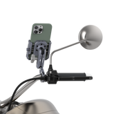 P100-C Outplorer Handlebar Mount Kit for Motorcycle Air-Suspension Holder Anti-Shake Airbag Protecting Phone Lens, 360° Free Vision for 4.7''-7.2'' Phone, Aluminum Alloy Holder