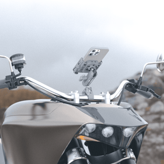 P100-A Outplorer Handlebar Clamp Kit for Motorcycle Air-Suspension Holder Anti-Shake Airbag Protecting Phone Lens, 360° Free Vision for 4.7''-7.2'' Phone, Aluminum Alloy Holder