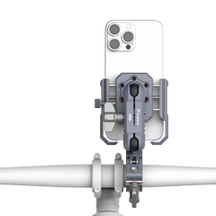 P100-A Outplorer Handlebar Clamp Kit for Motorcycle Air-Suspension Holder Anti-Shake Airbag Protecting Phone Lens, 360° Free Vision for 4.7''-7.2'' Phone, Aluminum Alloy Holder