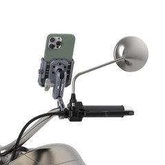 Outplorer Handlebar Mount Kit for Motorcycle Air-Suspension Holder Anti-Shake Airbag Protecting Phone Lens, 360° Free Vision for 4.7''-7.2'' Phone, Aluminum Alloy Holder Compatible with GoPro